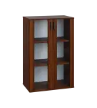 LN 3 - 7S kancelářská skříň, 2-dveřová, prosklená, 1107x720x400, ořech královský